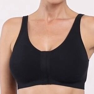 NWT Knix Ultra Soft Front Closure Bra L Surgical Recovery Post Surgical Black
